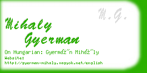 mihaly gyerman business card